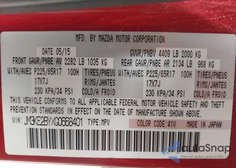 2016 Mazda Cx-5 Sport from USA, damaged, VIN JM3KE2BYXG0668401